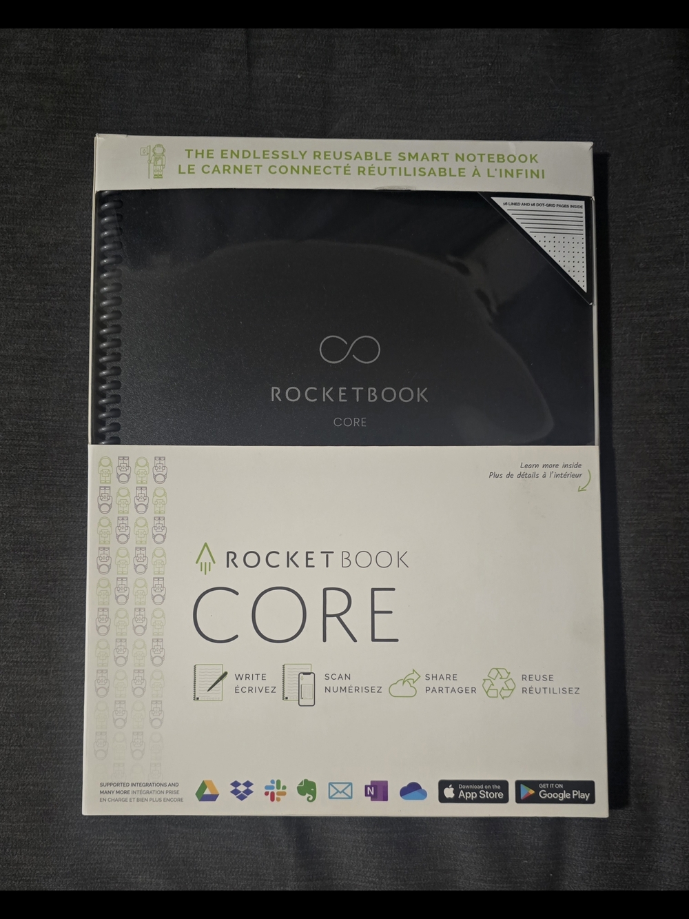 Rocketbook Core Reusable Notebook - Black